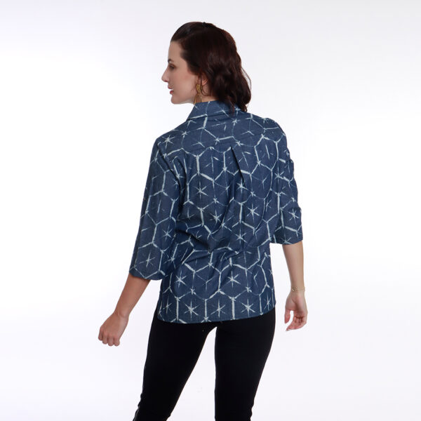 Blusa de mezclilla estampada - Imagen 4