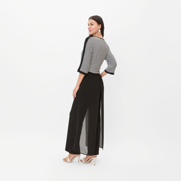 Pantalón con sobre falda transparente negro - Imagen 4