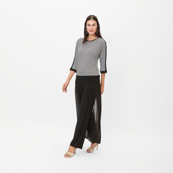 Pantalón con sobre falda transparente negro - Imagen 3