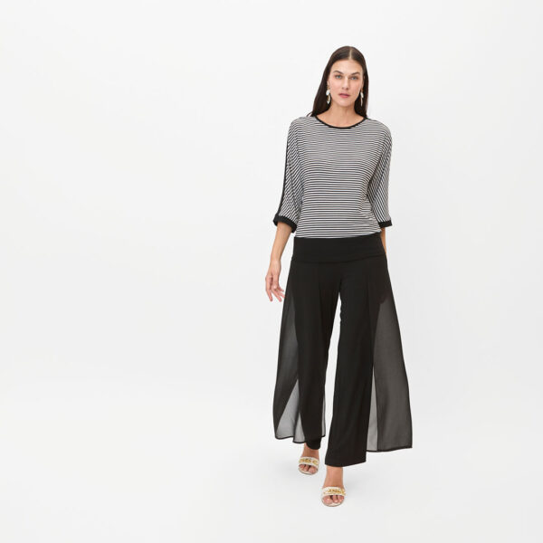 Pantalón con sobre falda transparente negro - Imagen 2