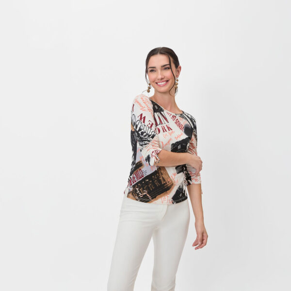 Blusa licra estampada - Imagen 2