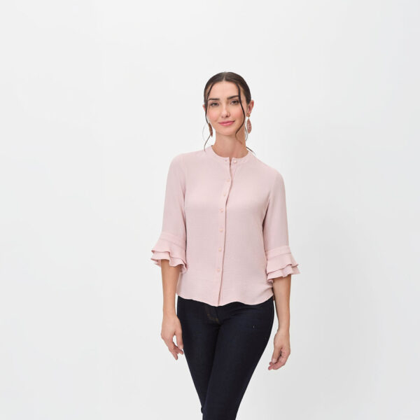 Blusa con mangas volantes - Imagen 3