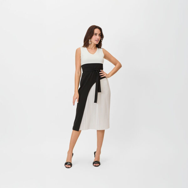 Vestido blanco con negro - Imagen 2