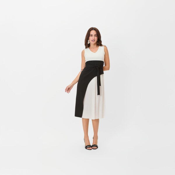 Vestido blanco con negro - Imagen 3