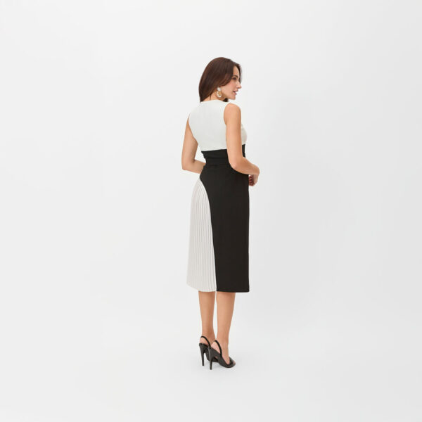 Vestido blanco con negro - Imagen 4