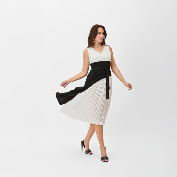 Vestido blanco con negro - Imagen 5