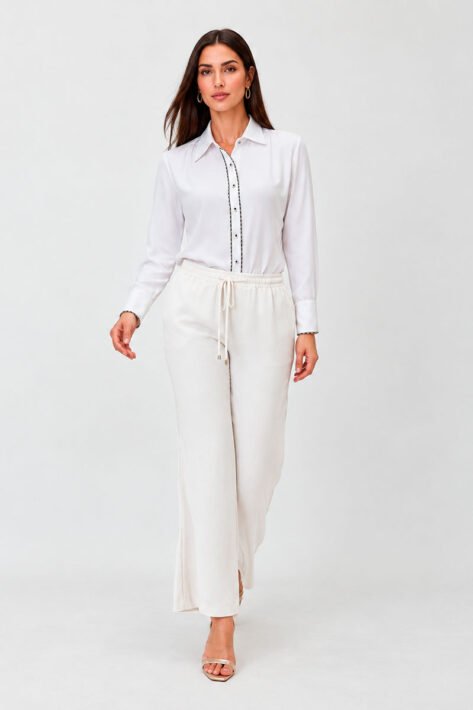 Pantalón blanco y/ó rojo con resorte | elegancia y confort