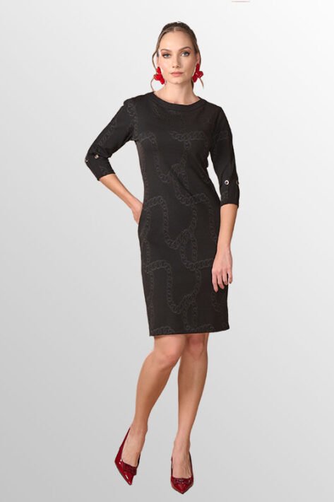 Vestido liso en color negro