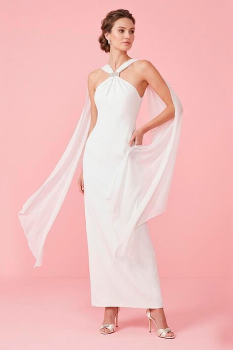Vestido blanco tipo halter