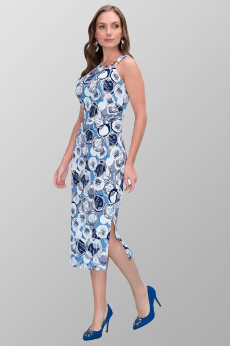 Vestido estampado sin manga