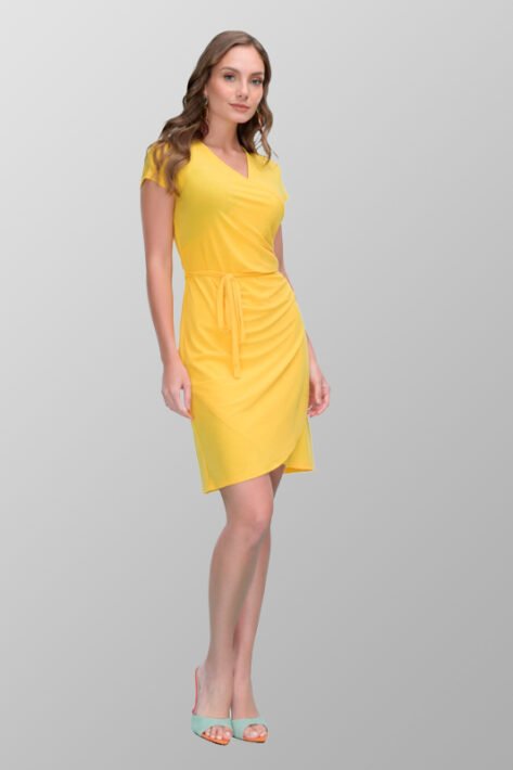 Vestido cruzado amarillo