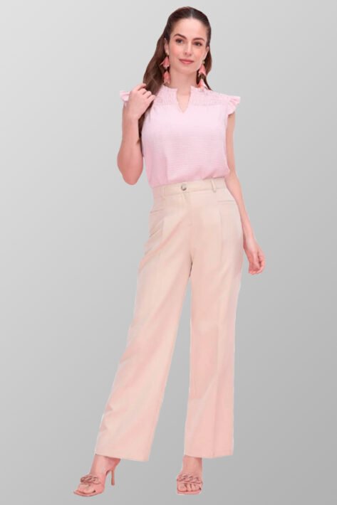 Blusa rosa maga corta