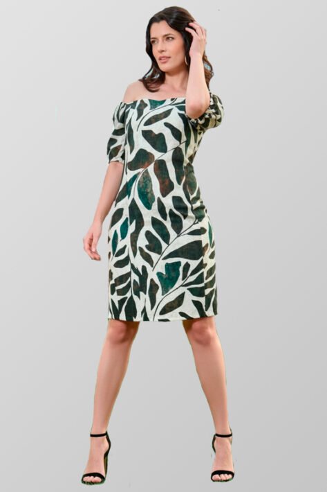 Vestido con hombros descubiertos