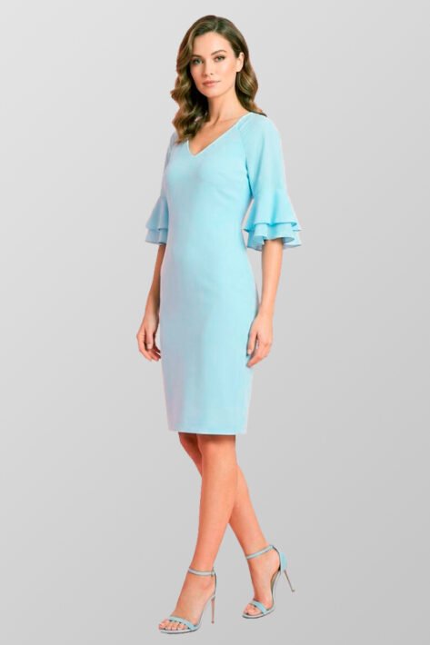 Vestido con mangas acampanadas