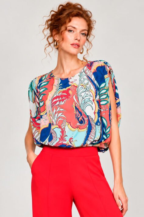 Blusa multicolor | elegancia y expresión de estilo