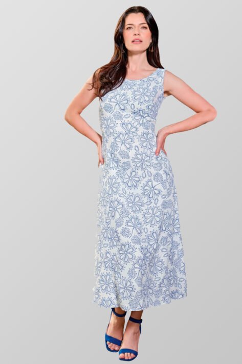 Vestido largo estampado floral