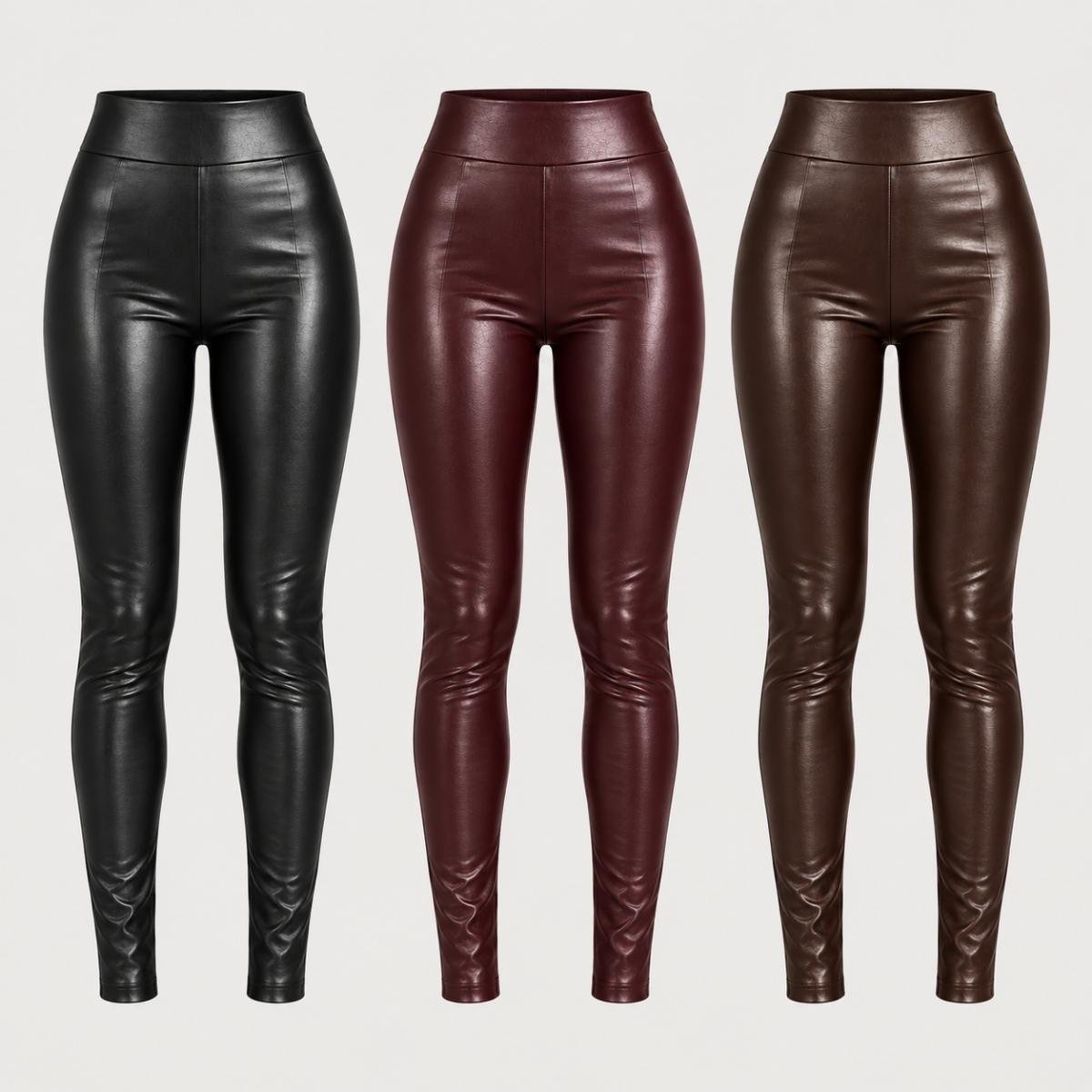 Legging efecto piel de cintura alta - Imagen 5