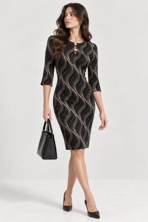 Vestido con escote joya