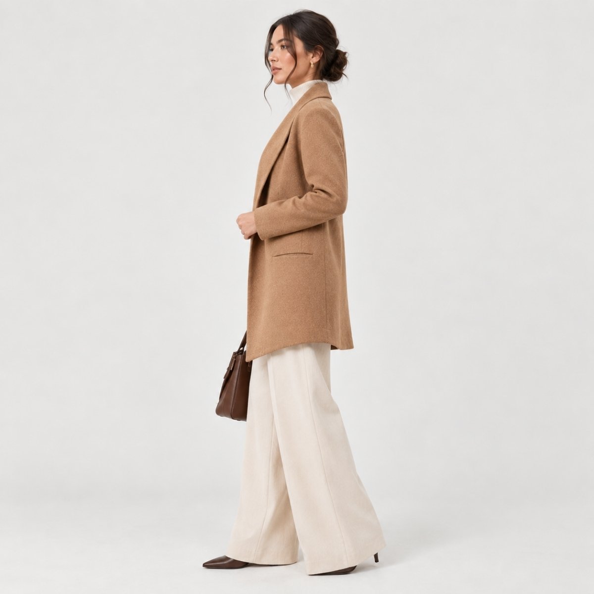SUÉTER CAMEL ABIERTO - Imagen 3