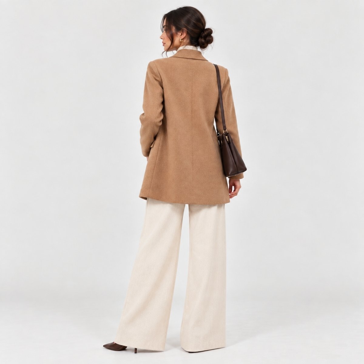 SUÉTER CAMEL ABIERTO - Imagen 4