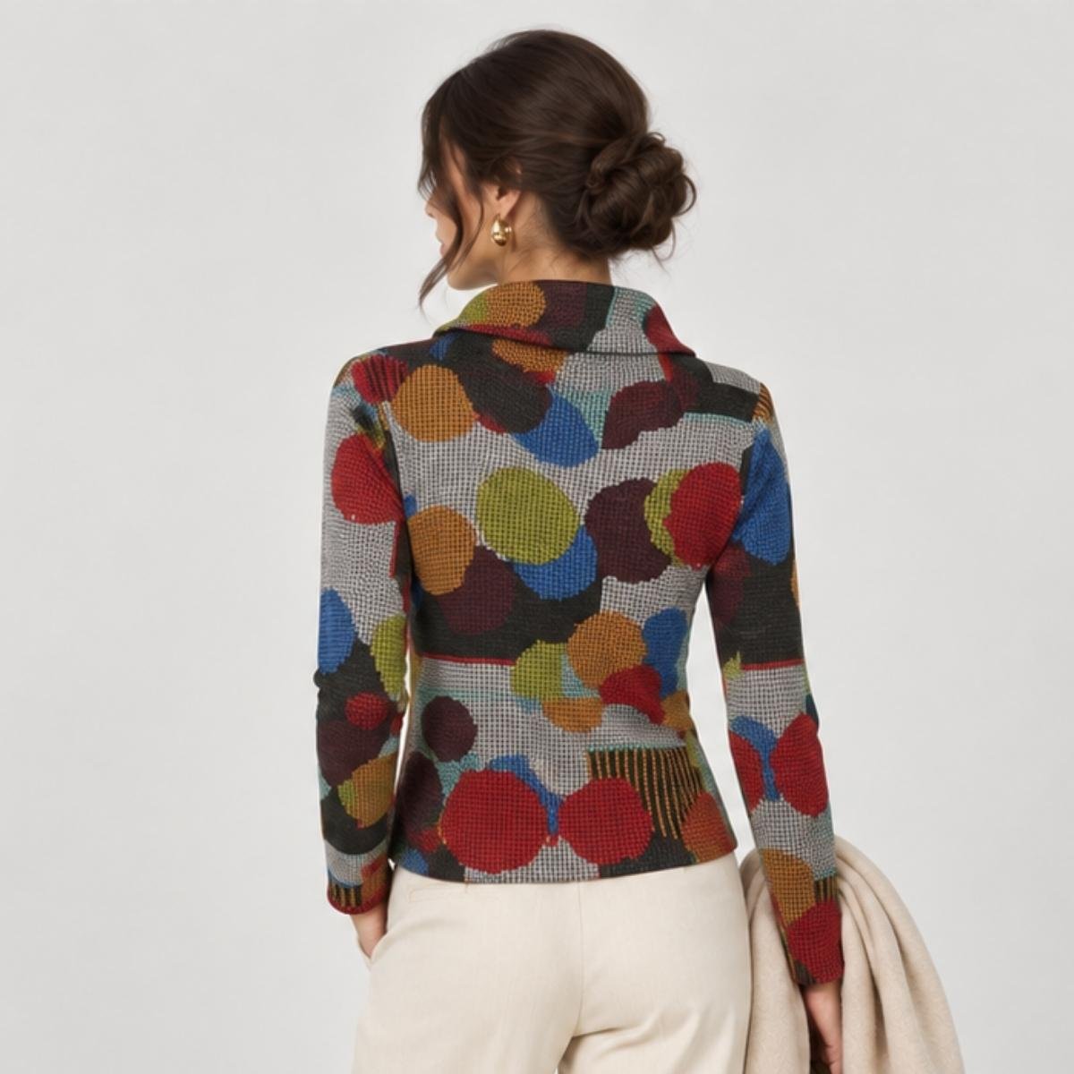 BLUSA ESTAMPADA CON CUELLO ENVOLVENTE - Imagen 4