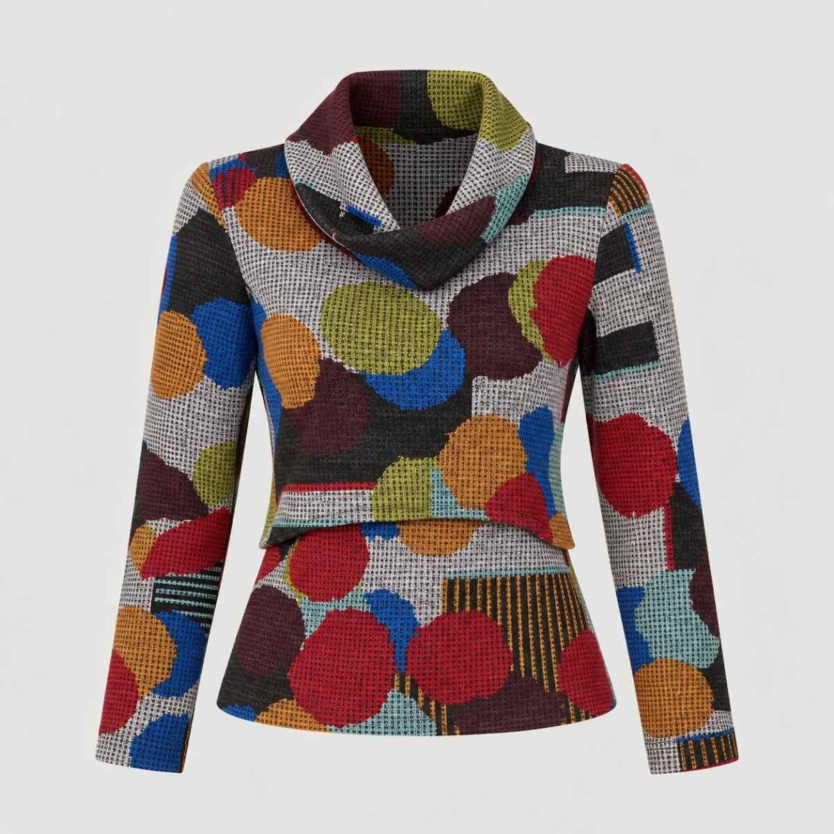 BLUSA ESTAMPADA CON CUELLO ENVOLVENTE - Imagen 5