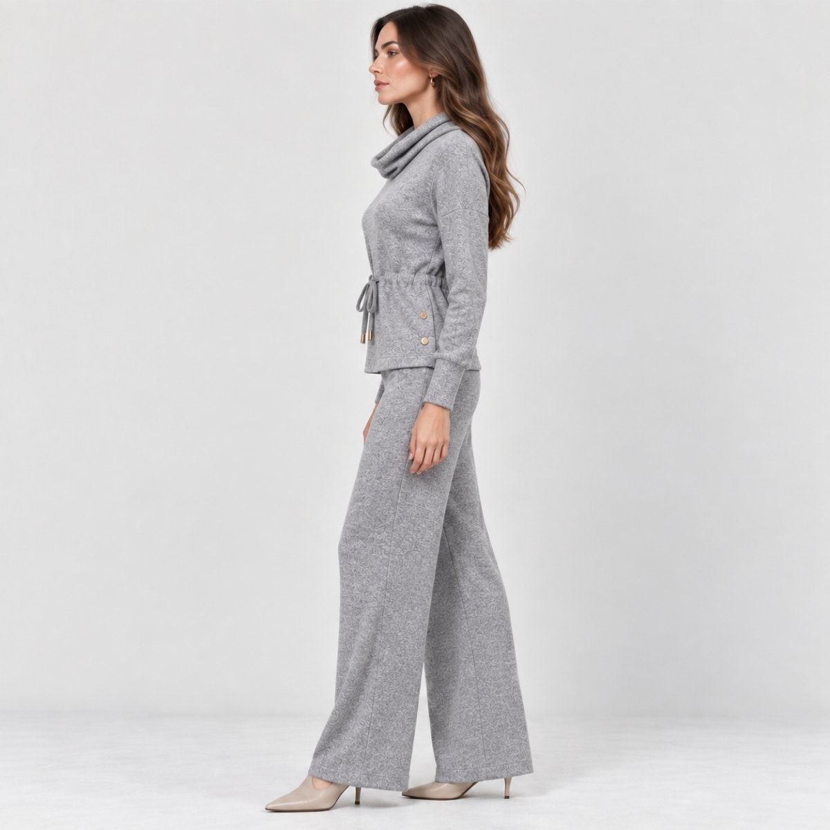 PANTALÓN GRIS DE PIERNA AMPLIA - Imagen 3