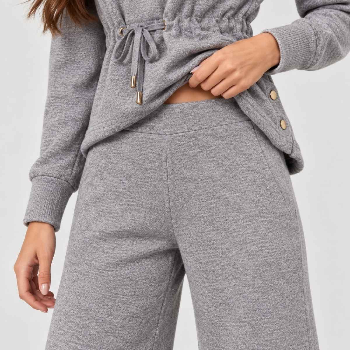 PANTALÓN GRIS DE PIERNA AMPLIA - Imagen 2