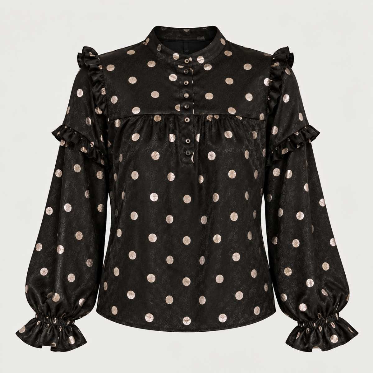 BLUSA DE LUNARES CON VOLANTES - Imagen 5
