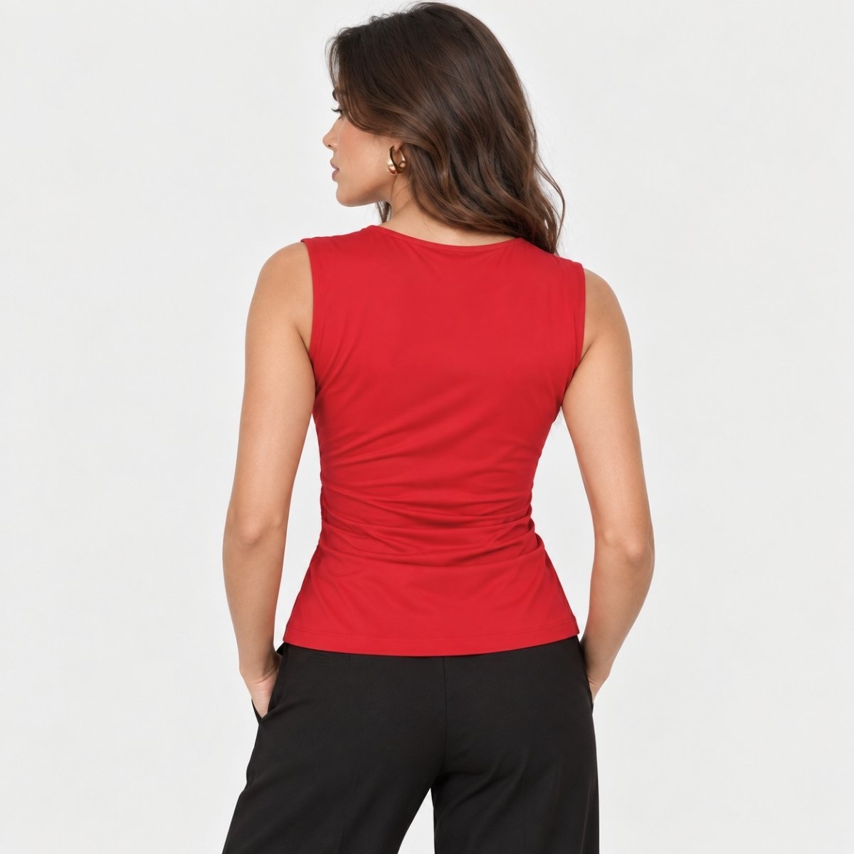 BLUSA ROJA CON DETALLE FRUNCIDO - Imagen 4