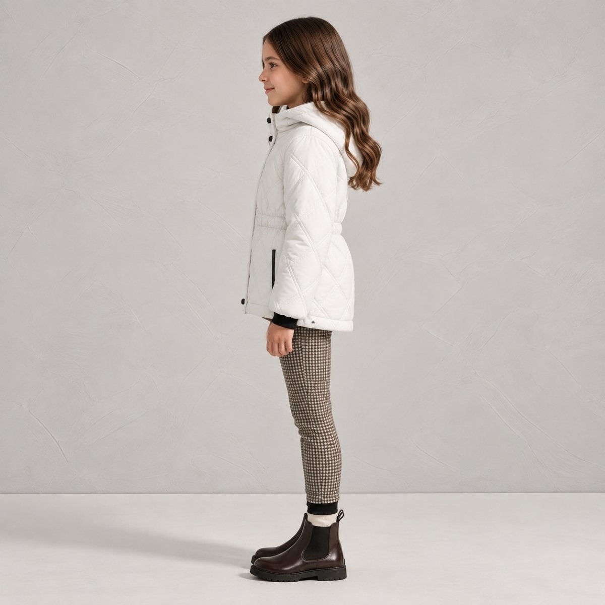 Chamarra infantil acolchada con cuello alto - Imagen 3