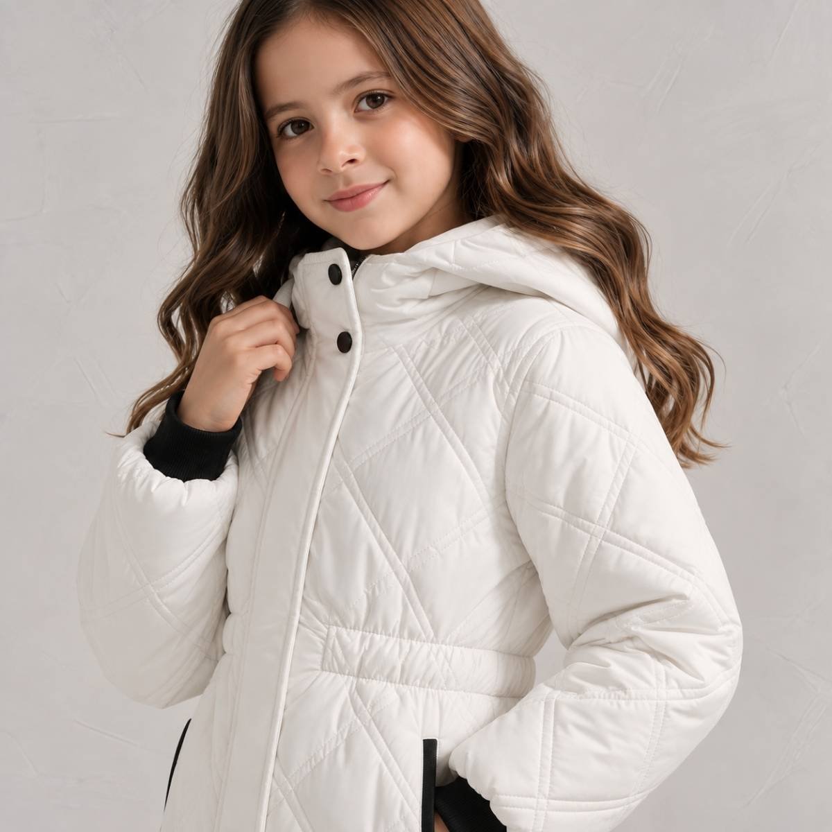 Chamarra infantil acolchada con cuello alto - Imagen 2