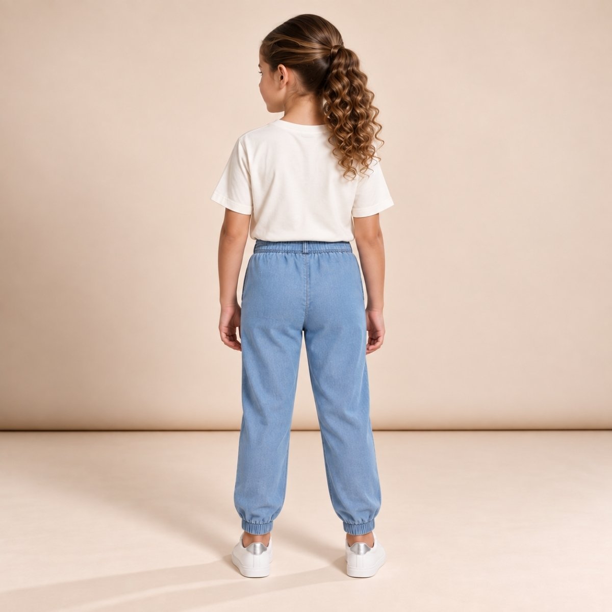 Pantalón infantil con cinturón de lazo - Imagen 4