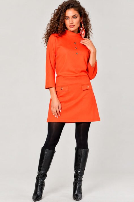 Falda naranja | encanto y sofisticación