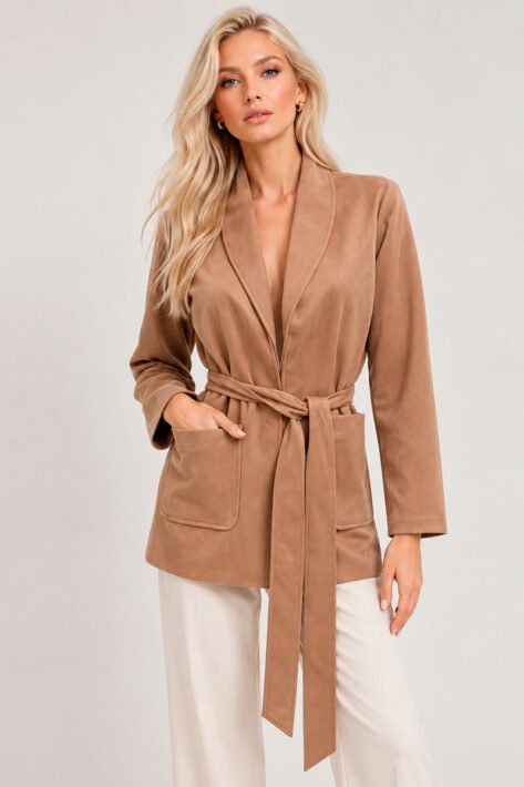 Abrigo Camel con Cinturón | Elegancia que Define tu Estilo