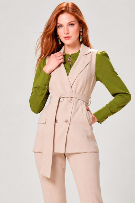 Chaleco largo de pana | elegancia y estilo atemporal