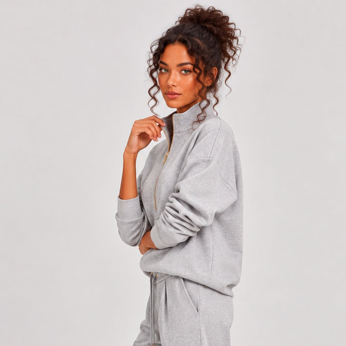 Sudadera gris | elegancia en cada momento - Imagen 3