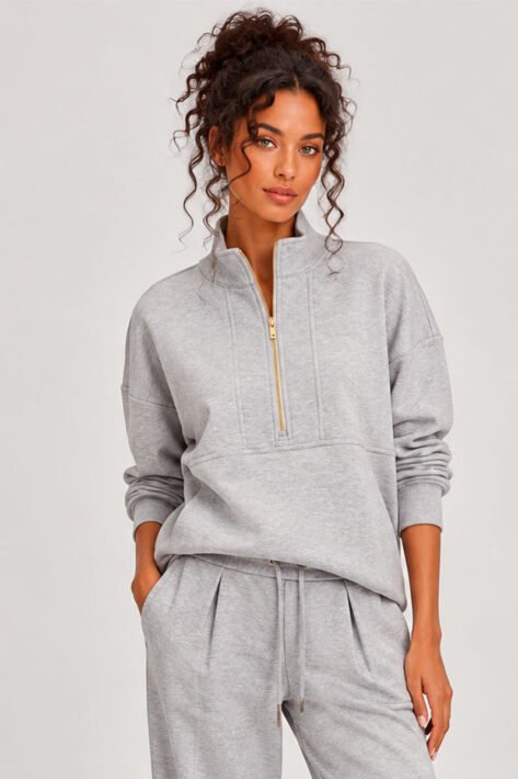 Sudadera gris | elegancia en cada momento