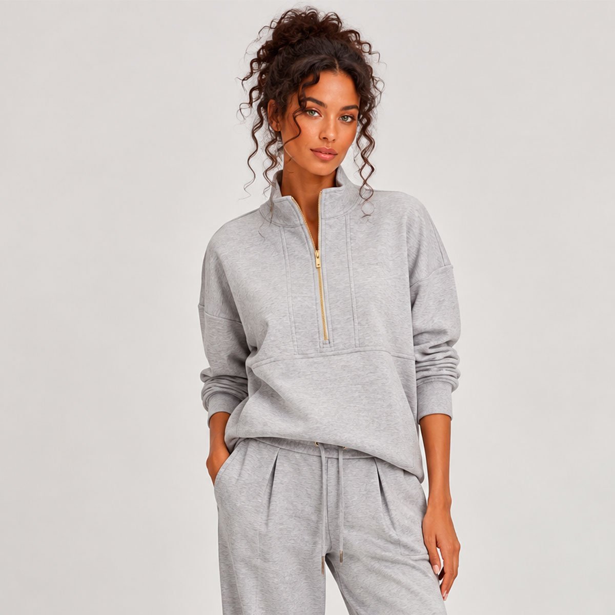 Sudadera gris | elegancia en cada momento