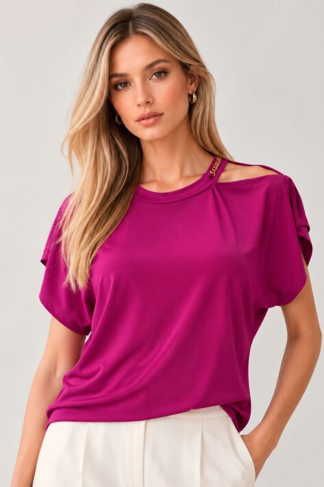 Blusa púrpura | elegancia y distinción