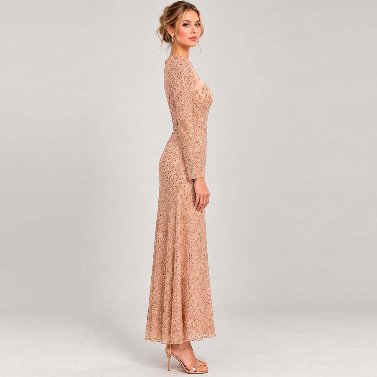 Vestido largo de lentejuelas | glamour y sofisticación - Imagen 2